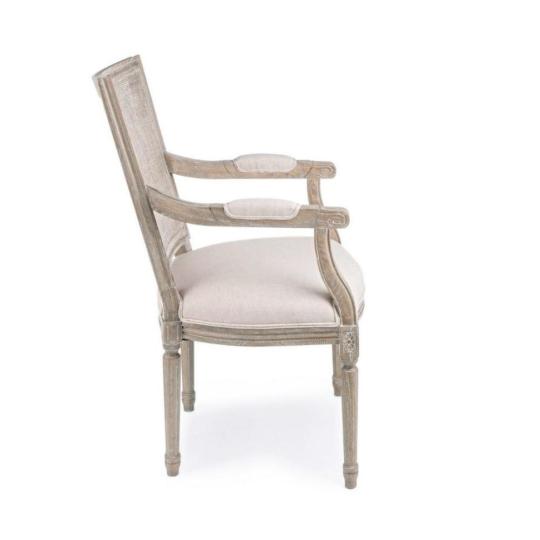 feheritett meszes tolgy klasszikus provanszi provence mediterran country rusztikus szek karosszek etkezoszek len rattan natur termeszetes butor vintage konyha.jpg